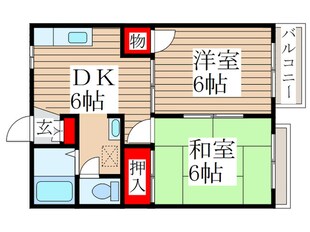 プリメゾン秋留台Ｂ棟の物件間取画像